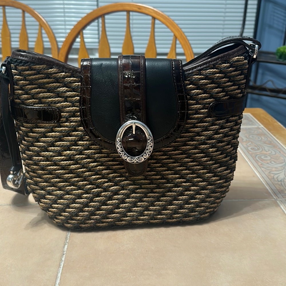 Brighton tricolor Straw Handbag NCIB